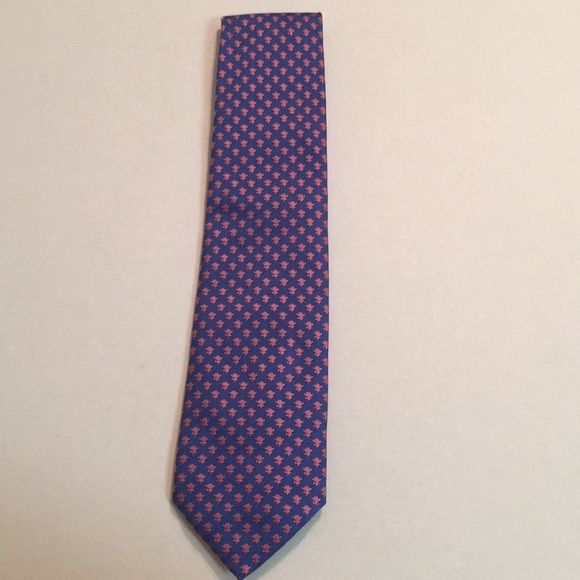 Thomas Pink blue and pink silk tie - Picture 3 of 5